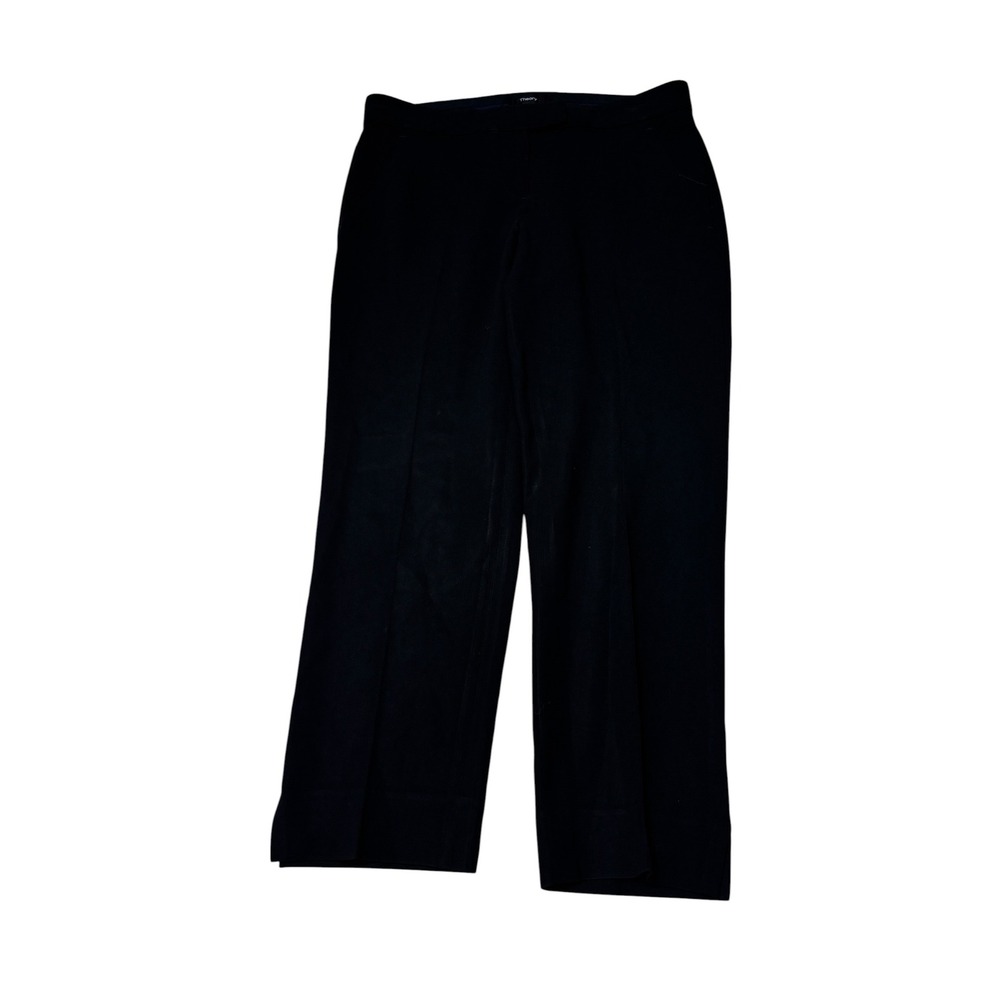 Theory Ibbey 2 Adm Crepe Black Straight Leg Dress Pants Women Size 0 W30 L24 USA